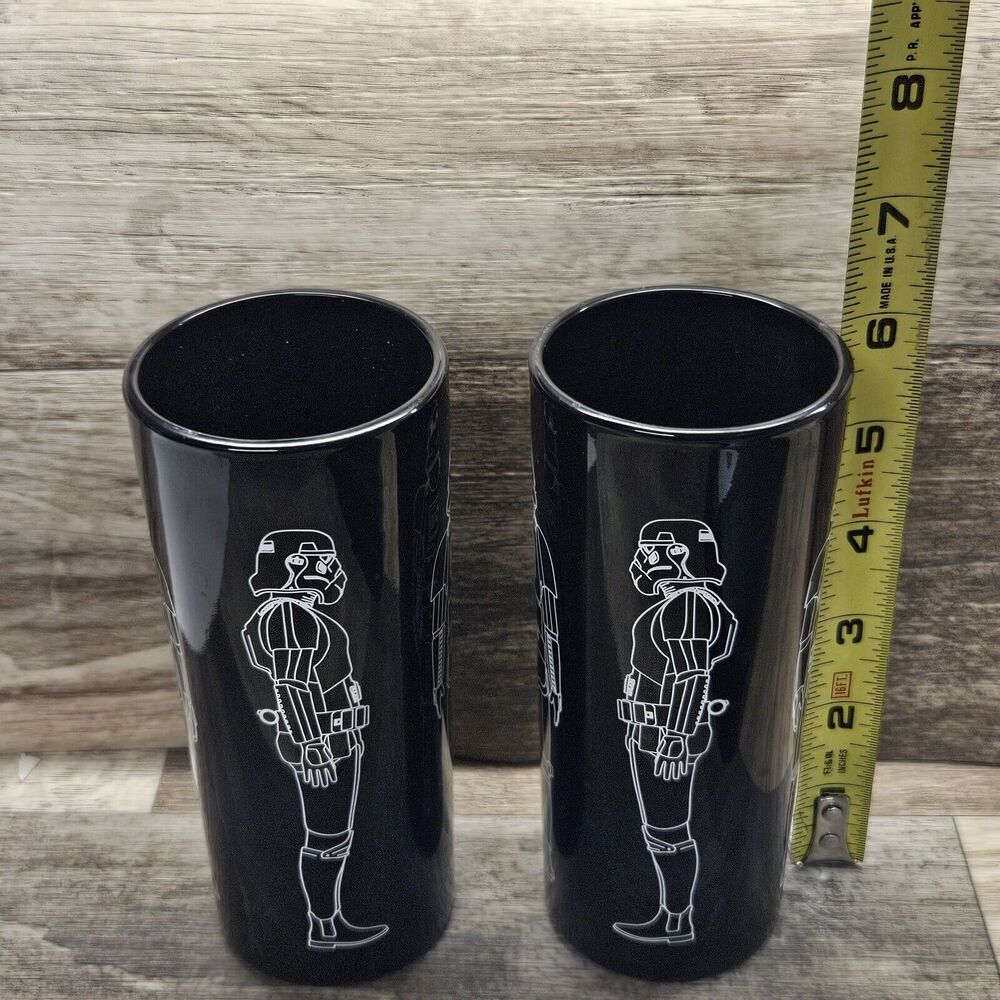 Star Wars Shepperton Design Studios Storm trooper glasses Black LOT of 2 EUC